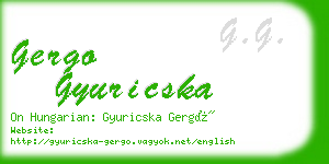 gergo gyuricska business card